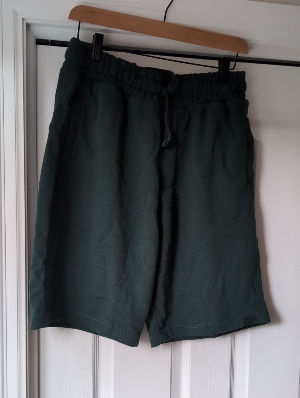 Bershka Men's Drawstring Athletic Shorts - Forest Green